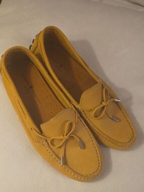 Mercanti Fiorentini Mustard Yellow Suede Loafers Made In Brazil All Leather  8